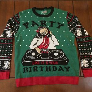 Ugly Christmas sweater party like it’s my birthday x-large